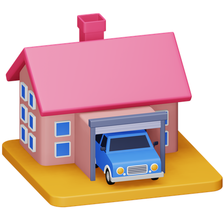 Car Garage  3D Icon