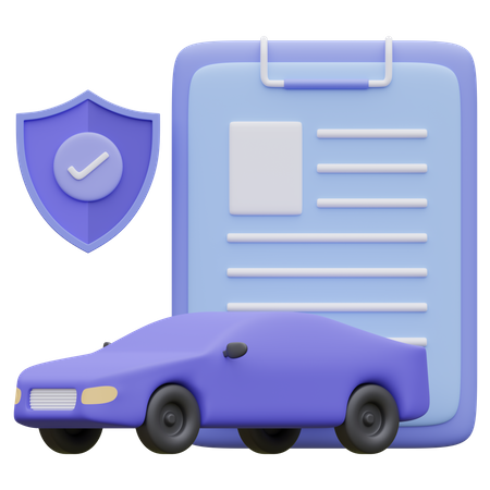 Car insurance  3D Icon