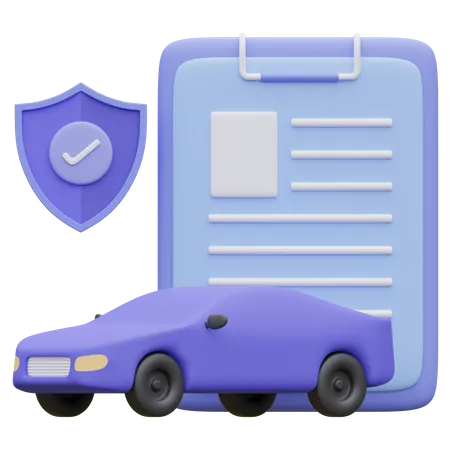 Car insurance  3D Icon