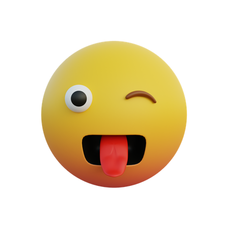 Cara de louco  3D Emoji