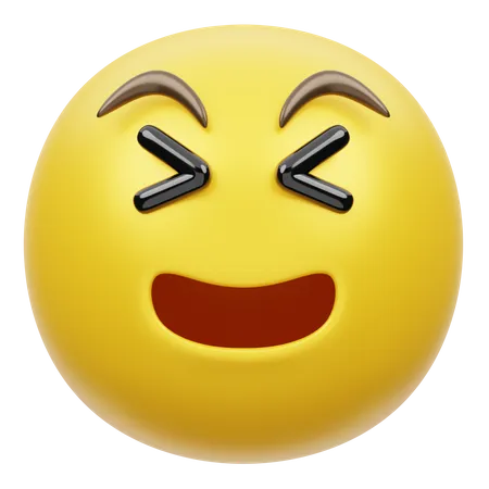 Cara de riso  3D Emoji