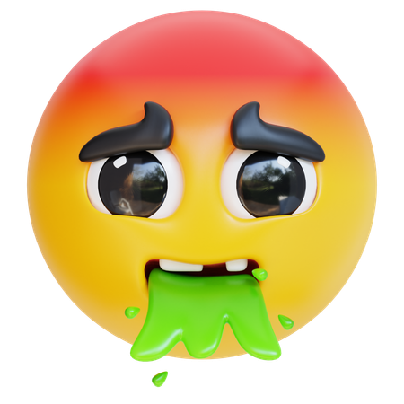 Cara de vomito  3D Icon