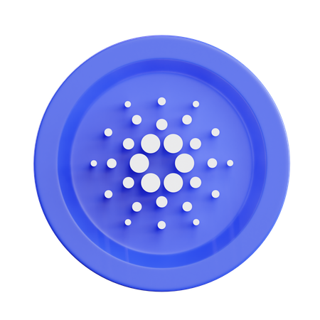 Criptomoneda cardano ada  3D Illustration