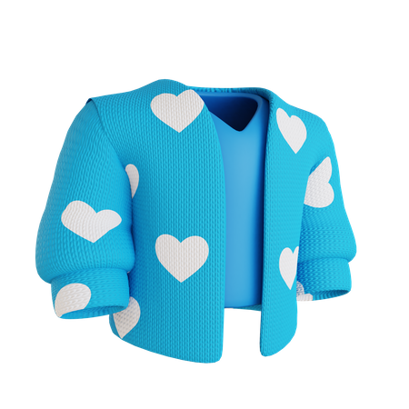 Mulher cardigan amor  3D Icon