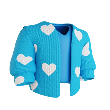 Mulher cardigan amor  3D Icon