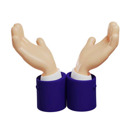 Care Hand Gesture  3D Illustration