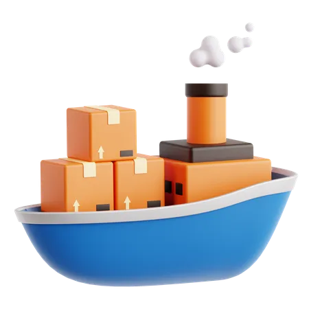 Cargo Ship  3D Icon