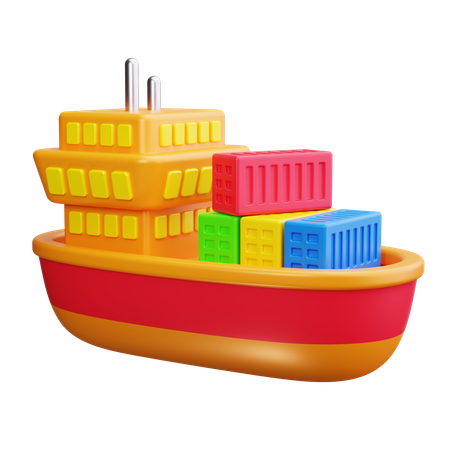 Cargo Ship  3D Icon