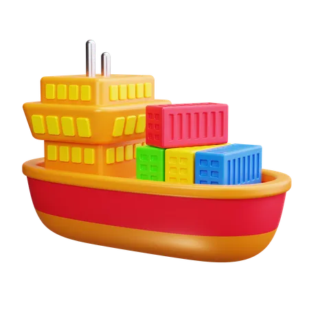 Cargo Ship  3D Icon