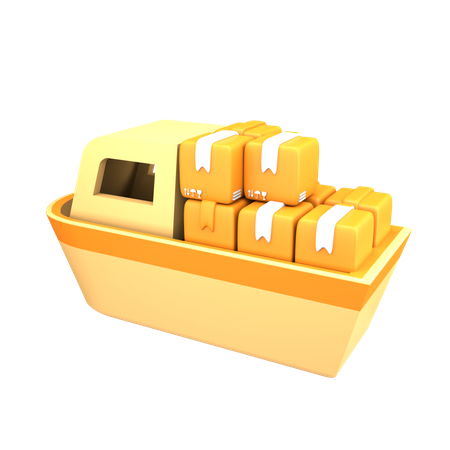 Cargo Ship  3D Icon