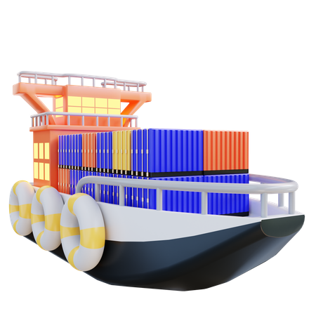 Cargo Ship  3D Icon