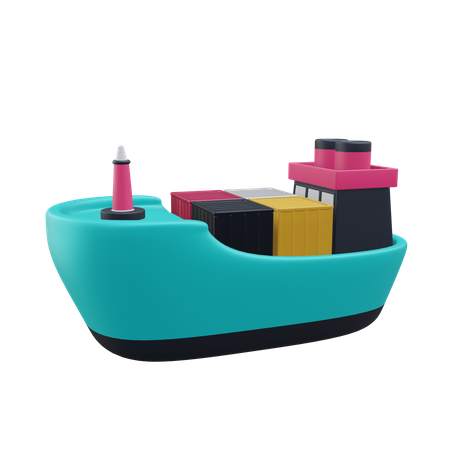 Cargo Ship  3D Icon