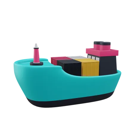 Cargo Ship  3D Icon