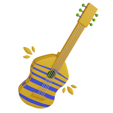 Guitarra de carnaval  3D Icon