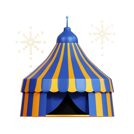 Tienda de circo  3D Icon