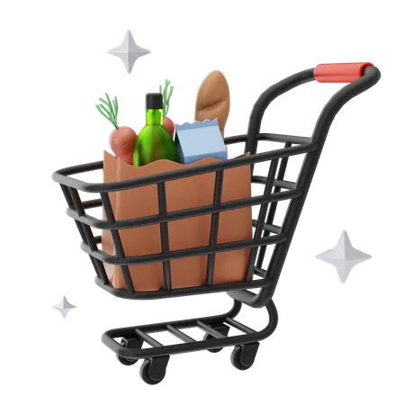 Carrito de supermercado  3D Icon