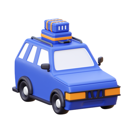 Carro de viagem  3D Icon