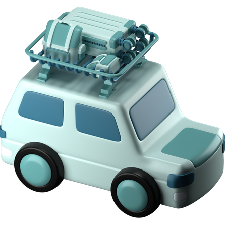 Carro de viagem  3D Icon