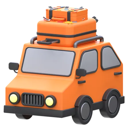 Carro de viagem  3D Icon