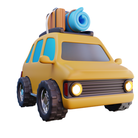 Carro de viagem  3D Icon