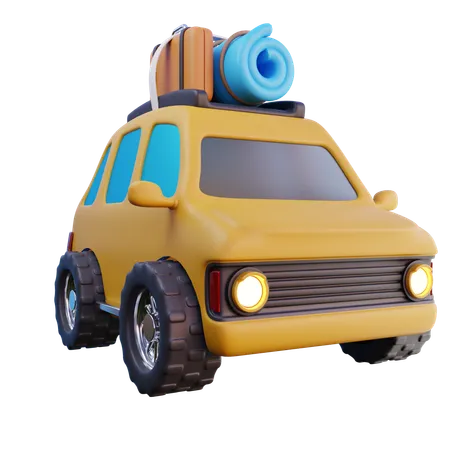 Carro de viagem  3D Icon