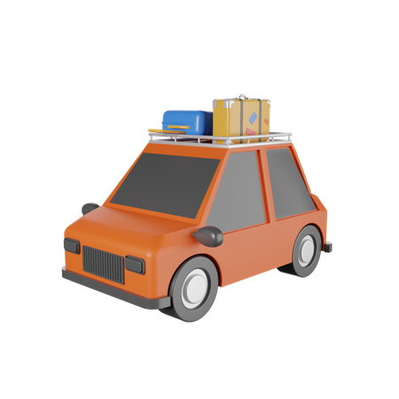 Carro de viagem  3D Illustration