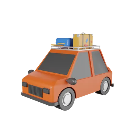 Carro de viagem  3D Illustration