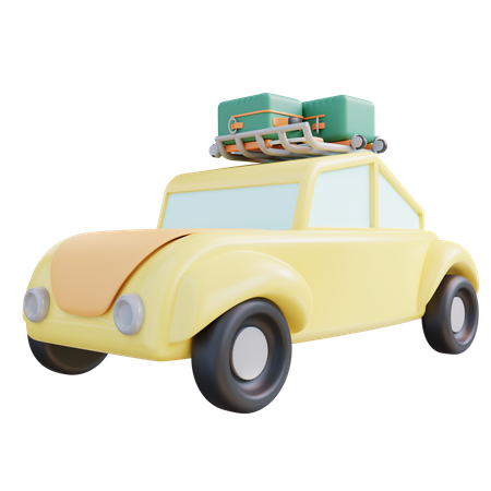 Carro de viagem  3D Icon