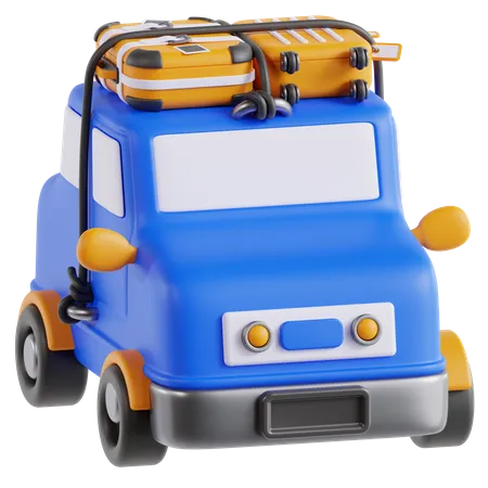 Carro de viagem  3D Icon