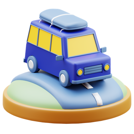 Carro de viagem  3D Icon