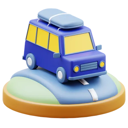 Carro de viagem  3D Icon