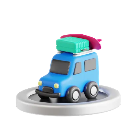 Carro de viagem  3D Icon