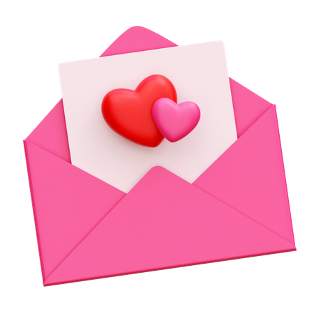 Carta de amor  3D Icon