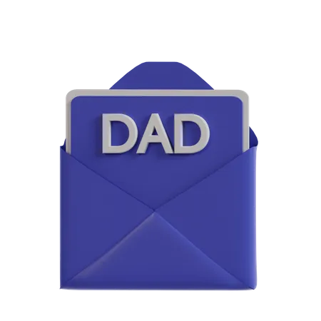 Carta del dia del padre  3D Icon