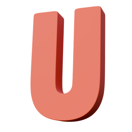 Letra u  3D Icon