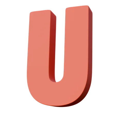 Letra u  3D Icon