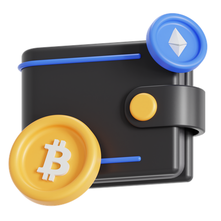 Carteira Bitcoin  3D Icon