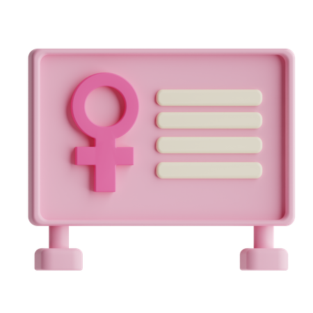 Cartelera del día de la mujer  3D Icon