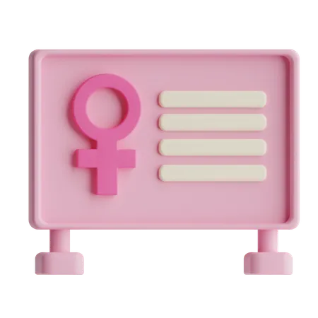 Cartelera del día de la mujer  3D Icon