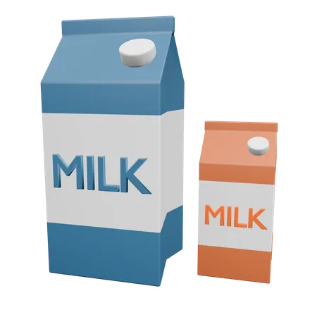 Cartón de leche  3D Illustration