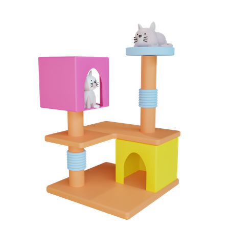 Casa de gato  3D Icon