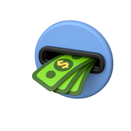 Cash Withdraw  3D Icon