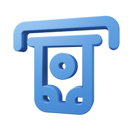 現金引き出し  3D Icon