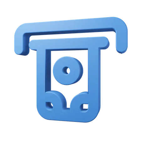 現金引き出し  3D Icon