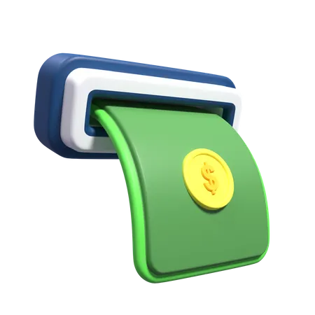 Cash Withdraw  3D Icon