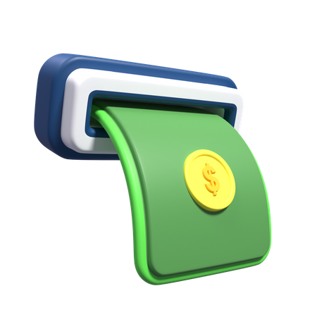 Cash Withdraw  3D Icon