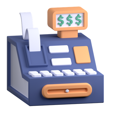 Cashier Machine  3D Illustration