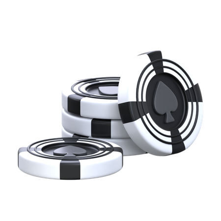 Casino Chip Spade  3D Icon