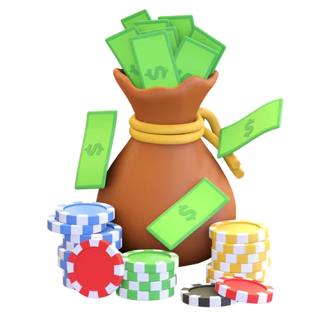 Gagner au casino  3D Illustration