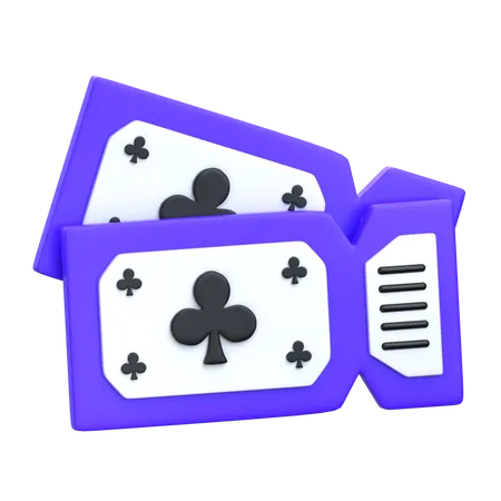 Casino Ticket  3D Icon